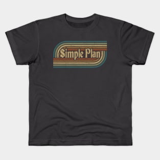 Simple Plan Vintage Stripes Kids T-Shirt